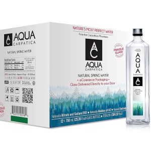 AQUA Carpatica Natural Spring Water with Electrolytes,12 pack (16.9 oz)
