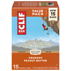 CLIF BAR - Crunchy Peanut Butter - Energy Bars - Non-GMO - (15 Pack)
