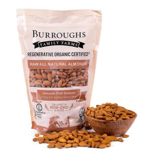 Burroughs Family Farms USDA Organic Raw Almonds – 3 lbs
