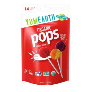YumEarth Organic Pops Variety Pack, 14 Fruit Flavored Favorites Lollipops