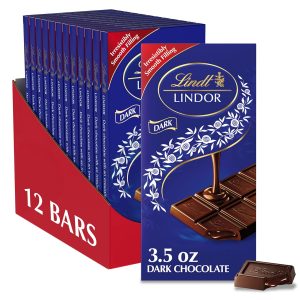 Lindt LINDOR Dark Chocolate Truffle Bar, 3.5 oz. (12 Pack)