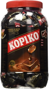 Kopiko Coffee Candy – Indonesian Hard-Candy with Real Coffee Extract – (28.2oz Jar)