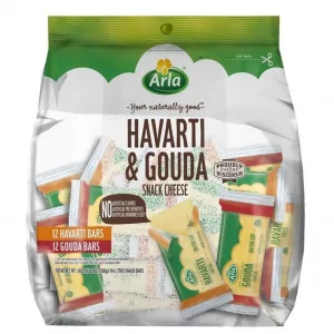 Arla Havarti and Gouda Cheese Snack Bars, 24/Pack